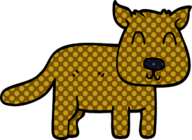 dessin animé doodle chien calme png