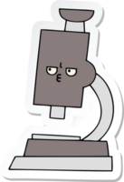 sticker of a cute cartoon microscope png