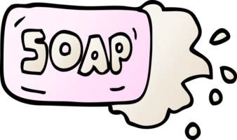 cartoon doodle bar of soap png