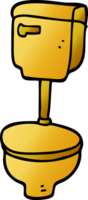 cartoon doodle golden toilet png