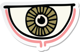 pegatina de un símbolo de ojo de dibujos animados png