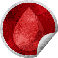 blod släppa grafisk illustration cirkulär klistermärke png