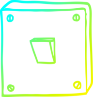 cold gradient line drawing of a cartoon light switch png