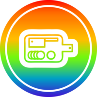 Hacken Tafel kreisförmig Symbol mit Regenbogen Gradient Fertig png