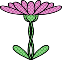 comic book style cartoon of a flower png