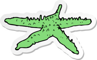 pegatina de una estrella de mar de dibujos animados png