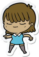 sticker of a cartoon woman png