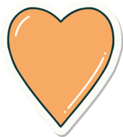 sticker of tattoo in traditional style of a heart png