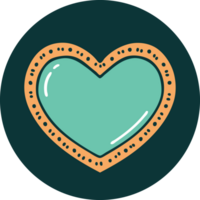 iconic tattoo style image of a heart png