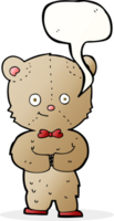 tekenfilm teddy beer met toespraak bubbel png