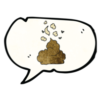 Hand Rede Blase texturiert Karikatur brutto Poop png