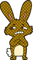 conejo ansioso de dibujos animados png