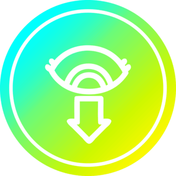 olhando fixamente circular no espectro de gradiente frio png