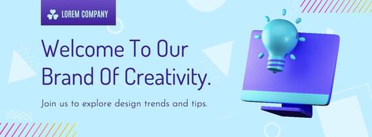 3D Creative Agency Facebook Banner Cover Template