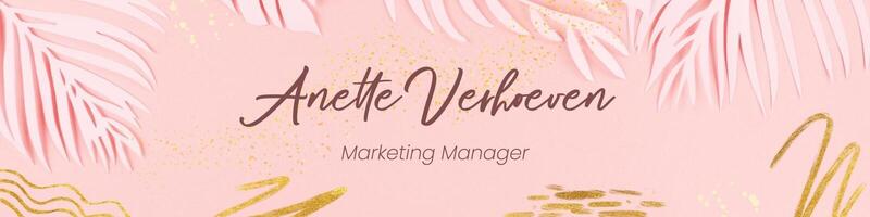 Pink Linkedin Banner template