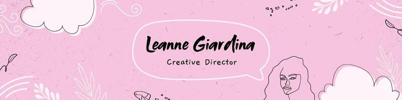 Pink Hand Drawn Linkedin Banner template