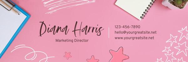 Pink Top View X Banner template