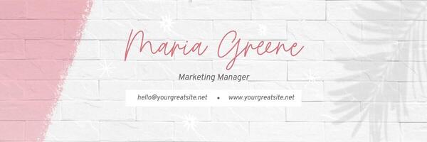 Pink White X Banner template