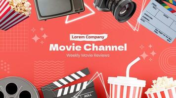 Creative Movie Channel Business Youtube Banner template