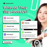 Client Reviews LinkedIn Post template