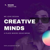 creative agency instagram post for social media marketing template