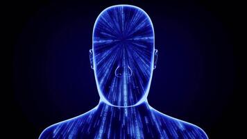 Geometrical Man Face and Matrix Style Binary Code video