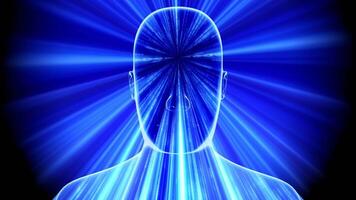 Geometrical Man Face and Matrix Style Binary Code video