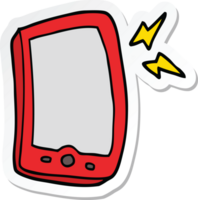 sticker van een tekenfilm mobiel telefoon png