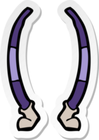 sticker of a cartoon legs png