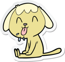pegatina de un lindo perro de dibujos animados png