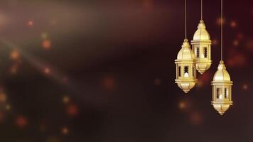 Lantern of ramadan celebration background video