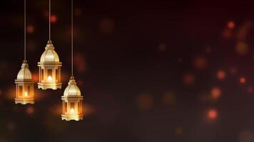 Lantern of ramadan celebration background video