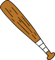 cartoon doodle of a baseball bat png