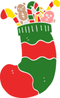 cartoon doodle christmas stocking png