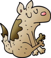 cartoon doodle dog sitting png