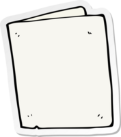 autocollant d'une carte pliée de dessin animé png