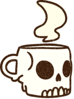 Skull Mug Chalk Drawing png