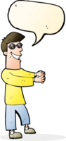 cartoon grinning man wearing glasses with speech bubble png