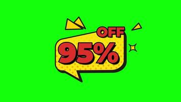 95 percent OFF Sale Discount Vector Green screen background video