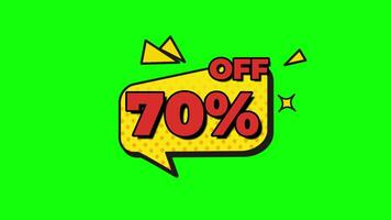 70 percent OFF Sale Discount Vector Green screen background video