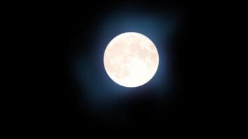 lune lueur arrière-plan, nuit lune lueur effet Contexte video