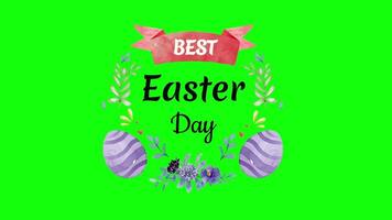 Best Easter Day Design green screen background, easter leaf circle flore design video