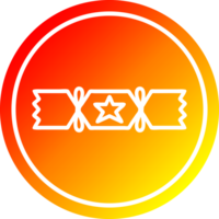 christmas cracker circular in hot gradient spectrum png