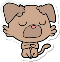 sticker of a cartoon dog png