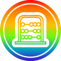 traditional abacus in rainbow spectrum png