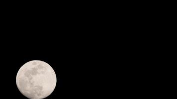 Moon Timelapse, Stock time lapse - Full moon rise in dark nature sky, night time. Full moon disk time lapse with moon light up in night dark black sky. High-quality free video footage or timelapse