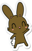 sticker of a cute cartoon rabbit png