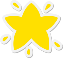 shining cartoon star sticker png