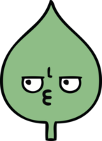 cute cartoon expressional leaf png