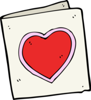 tarjeta de corazón de amor de dibujos animados png